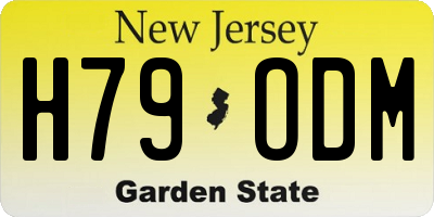 NJ license plate H79ODM