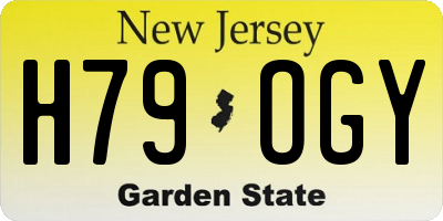 NJ license plate H79OGY