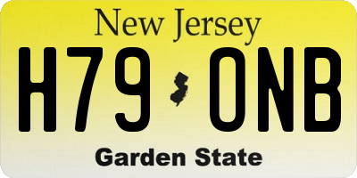 NJ license plate H79ONB
