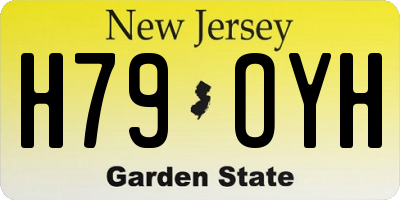 NJ license plate H79OYH