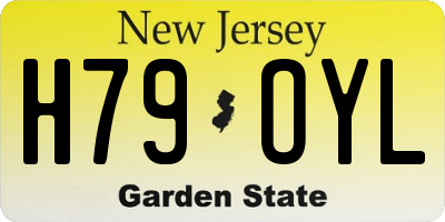 NJ license plate H79OYL