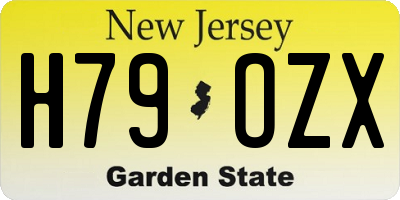 NJ license plate H79OZX