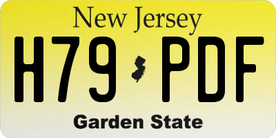 NJ license plate H79PDF