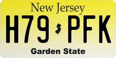 NJ license plate H79PFK