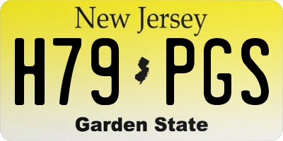 NJ license plate H79PGS