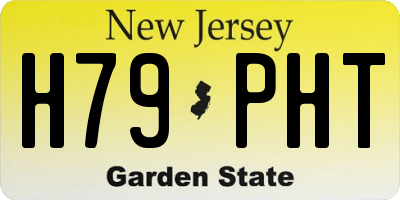 NJ license plate H79PHT