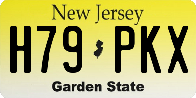NJ license plate H79PKX