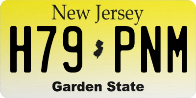 NJ license plate H79PNM