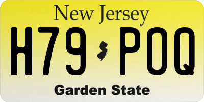 NJ license plate H79POQ