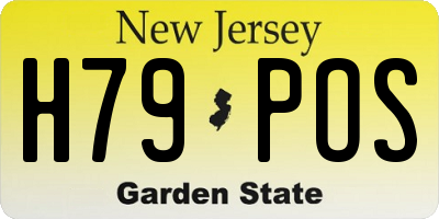 NJ license plate H79POS