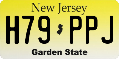 NJ license plate H79PPJ