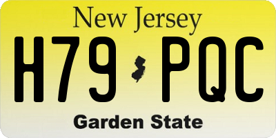 NJ license plate H79PQC