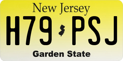 NJ license plate H79PSJ