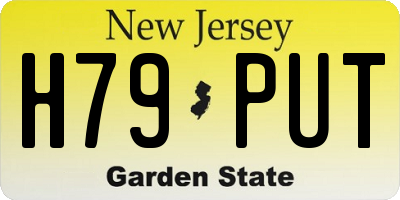 NJ license plate H79PUT