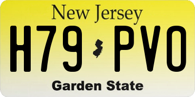 NJ license plate H79PVO