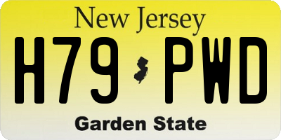 NJ license plate H79PWD