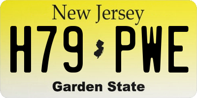 NJ license plate H79PWE