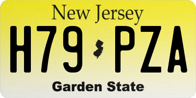 NJ license plate H79PZA