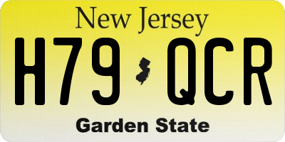 NJ license plate H79QCR