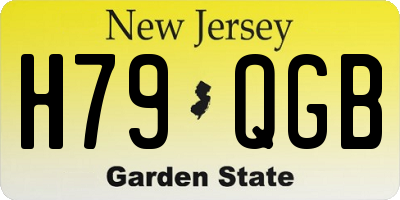 NJ license plate H79QGB