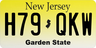 NJ license plate H79QKW