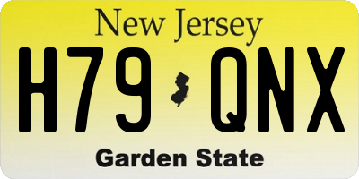 NJ license plate H79QNX