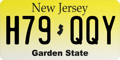 NJ license plate H79QQY