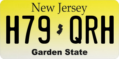 NJ license plate H79QRH