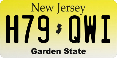 NJ license plate H79QWI
