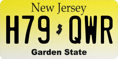 NJ license plate H79QWR