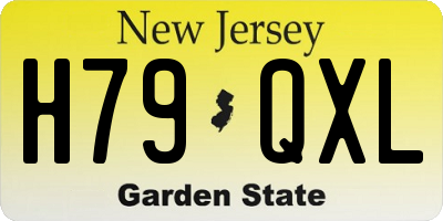 NJ license plate H79QXL
