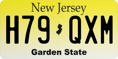 NJ license plate H79QXM