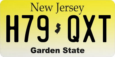 NJ license plate H79QXT