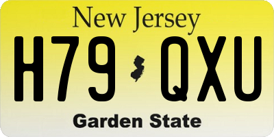 NJ license plate H79QXU