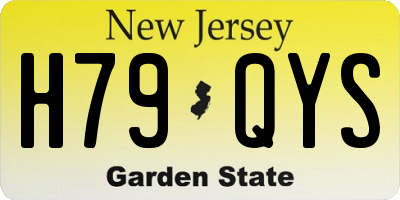 NJ license plate H79QYS