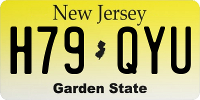 NJ license plate H79QYU