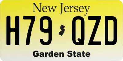 NJ license plate H79QZD
