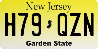 NJ license plate H79QZN