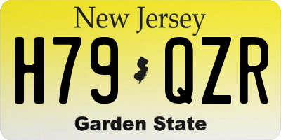 NJ license plate H79QZR