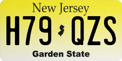 NJ license plate H79QZS