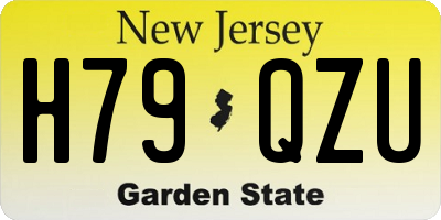 NJ license plate H79QZU