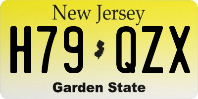 NJ license plate H79QZX