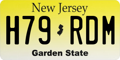 NJ license plate H79RDM