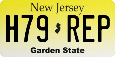 NJ license plate H79REP