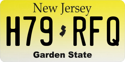 NJ license plate H79RFQ