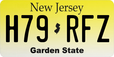 NJ license plate H79RFZ