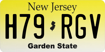 NJ license plate H79RGV