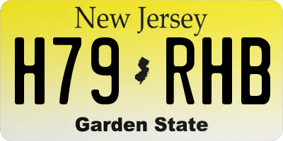 NJ license plate H79RHB