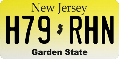 NJ license plate H79RHN