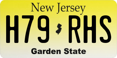 NJ license plate H79RHS